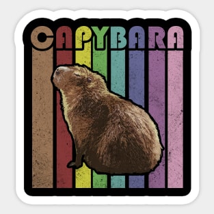 capybara retro Sticker